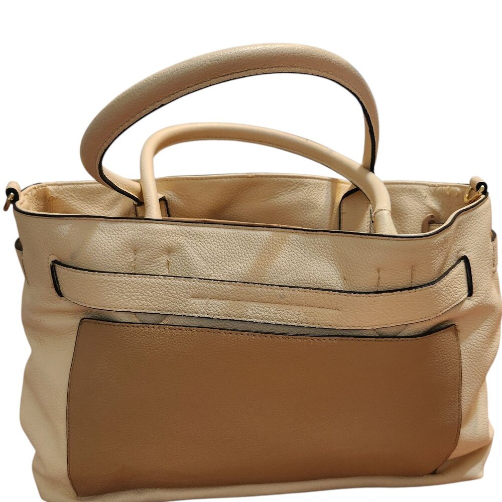 Beautiful Reed Beige and Tan Shoulder Purse - Picture 5 of 16